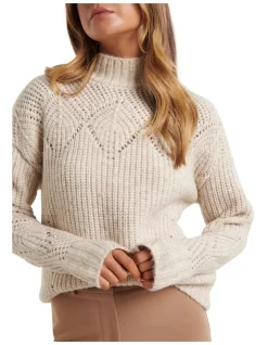 Best deal 🎁 Forever New Eden Pointelle Knit Jumper Oatmeal ⌛ -Jumpsuits Store unnamed file 749