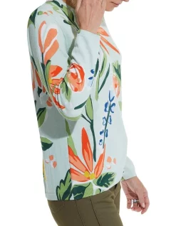 Best reviews of 🎁 Marco Polo Long Sleeve Flora Sweater In Multi ⭐ -Jumpsuits Store unnamed file 760