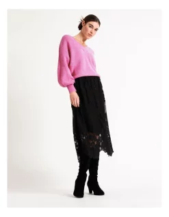 Budget 🔔 Y.A.S Franca Long Sleeve Knit Jumper Fuchsia Pink 😍 -Jumpsuits Store unnamed file 765