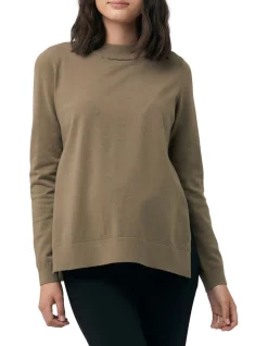 Deals 🌟 Ripe Morgan Side Split Nursing Knit Olive 🔔