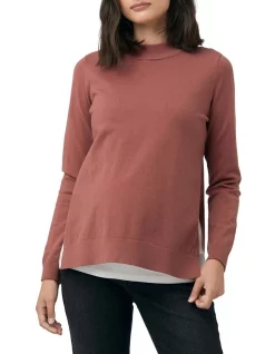 Deals 💯 Ripe Morgan Side Split Nursing Knit Blush 👍