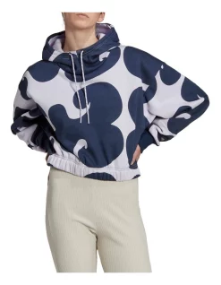 Cheap 🔥 Adidas Marimekko Crop Hoodie In Purple Tint 🧨