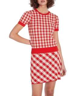 Best Pirce ❤️ Marcs Red Over 👠 Heels Knit In Multi 😀