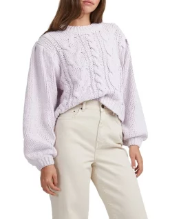 Coupon ⌛ Billabong Bluesday Chenille Crew Sweater Orchid 👏