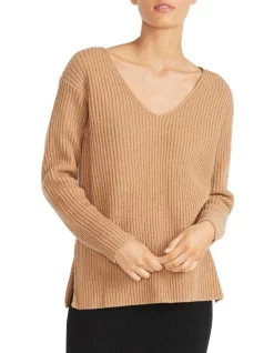Cheap β€οΈ Staple The Label Aubrey V-Neck Jumper Caramel π€©