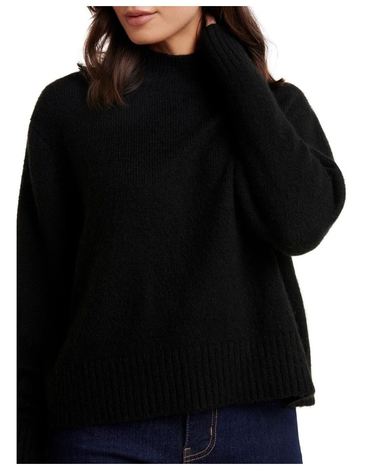 Best Sale π― Forever New Petite Elena Stand Neck Knit Jumper In Black π 4 Best Sale π― Forever New Petite Elena Stand Neck Knit Jumper In Black π - Image 4