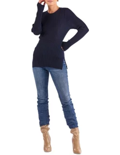 Coupon 🛒 Fate & Becker Papermoon Knit Jumper In Blue 😀