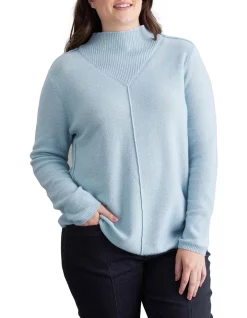 Cheap 😍 Yarra Trail Rib Yoke Jumper Forget Me Not Blue 😀