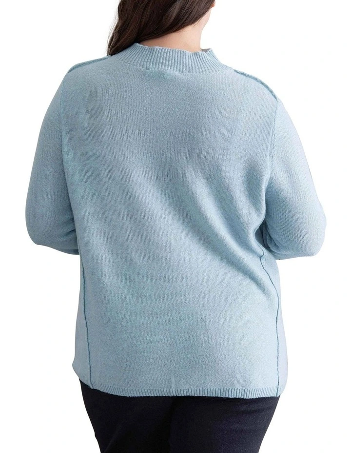 Cheap π Yarra Trail Rib Yoke Jumper Forget Me Not Blue π 2 Cheap π Yarra Trail Rib Yoke Jumper Forget Me Not Blue π - Image 2