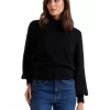 Cheap 🎉 Forever New Ella Cinched Blouson Sleeve Knit Jumper Black 🌟