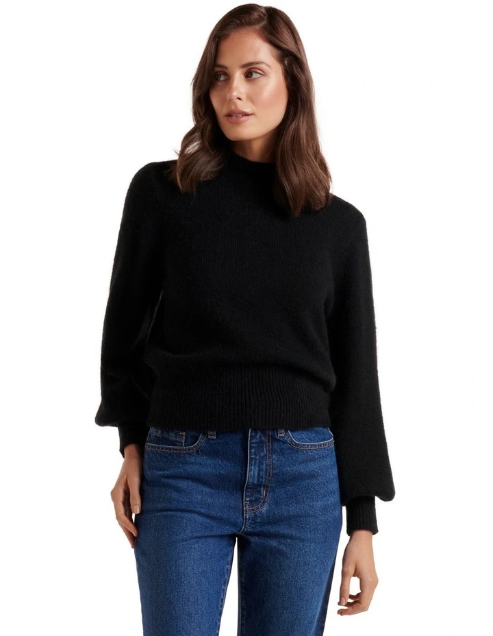 Cheap π Forever New Ella Cinched Blouson Sleeve Knit Jumper Black π 1 Cheap π Forever New Ella Cinched Blouson Sleeve Knit Jumper Black π