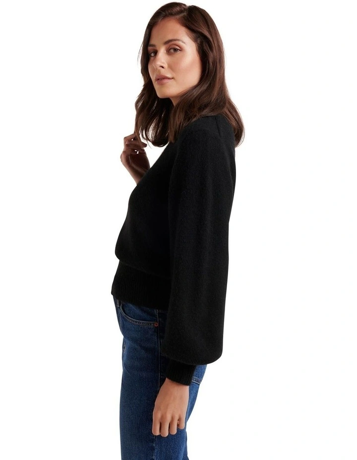 Cheap π Forever New Ella Cinched Blouson Sleeve Knit Jumper Black π 3 Cheap π Forever New Ella Cinched Blouson Sleeve Knit Jumper Black π - Image 3