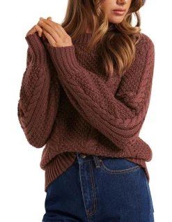 Hot Sale 🧨 Forever New Lauren Cable Knit Jumper Chocolate 🧨 -Jumpsuits Store unnamed file 978