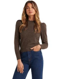 Best Sale π Forever New Petite Ava Petite Brushed Knit Jumper Shadow Brown βοΈ
